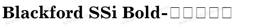 Blackford SSi Bold字体转换
